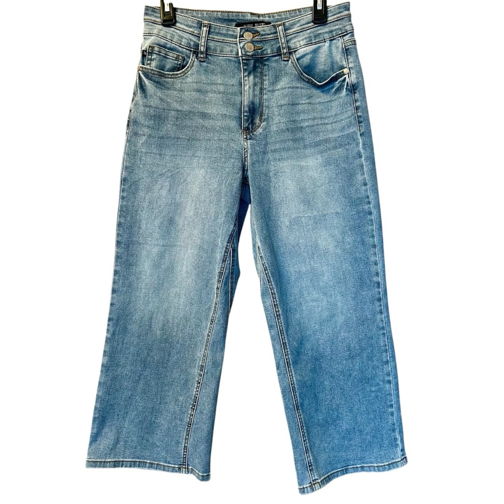 Judy Blue Light Blue Cropped Wide Leg Jeans